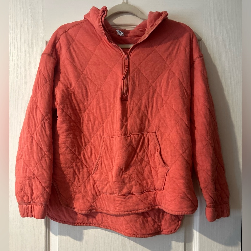 Old Navy Coral Half-Zip Pullover